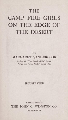 Cover for The camp fire girls on the edge of the desert