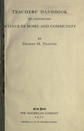 Cover for Teachers' handbook to accompany Science of home and community.