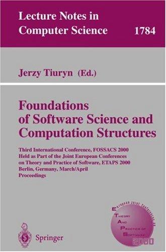 Cover for Foundation of Software Science and Computation Structures