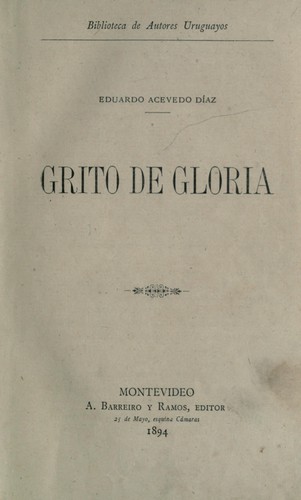 Cover for Grito de gloria