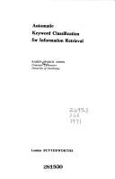 Cover for Automatic keyword classification for information retrieval.