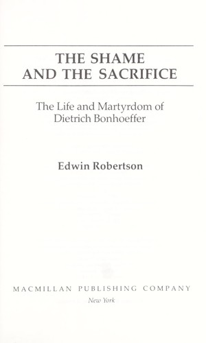 Cover for The shame and the sacrifice