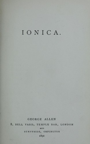 Cover for Ionica