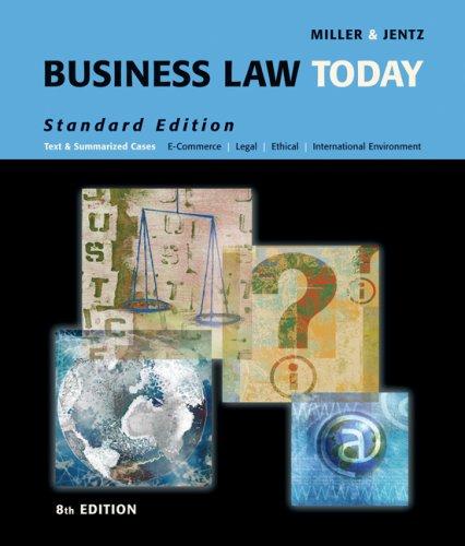 Cover for Business Law Today, Standard Edition