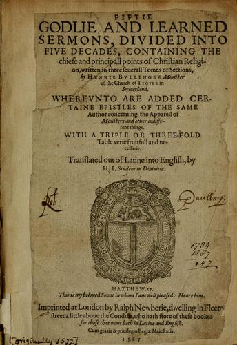 Cover for Fiftie godlie and learned sermons, divided into five decades