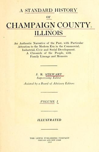 Cover for A Standard history of Champaign County Illinois