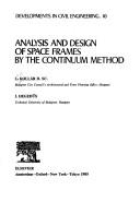 Cover for Analysis and design of space frames by the continuum method