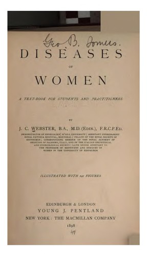Cover for Diseases of Women: A Textbook for Students and Practitioners