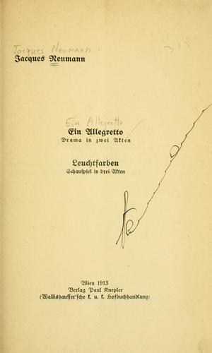 Cover for Ein Allegretto