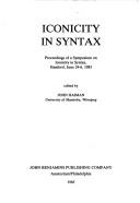 Cover for Iconicity in Syntax (Typological Studies in Language)