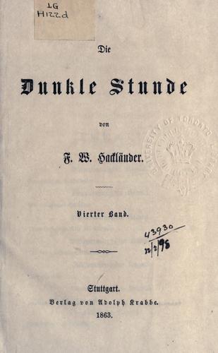 Cover for dunkle Stunde.