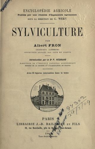 Cover for Sylviculture.