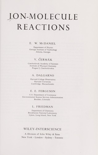 Cover for Ion-molecule reactions