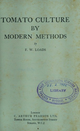 Cover for Tomato Culture By Modern Methods.