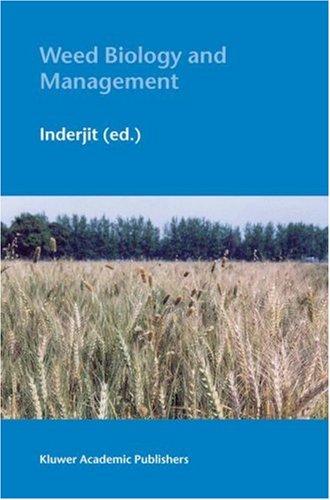 Cover for Weed Biology and Management (Bioelectric Engineering)