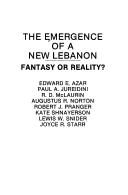 Cover for The Emergence of a new Lebanon