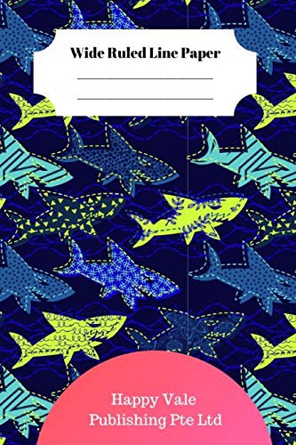 Cover for Cute Retro Shark Theme Wide Ruled Line Paper