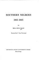 Cover for Southern Negroes, 1861-1865