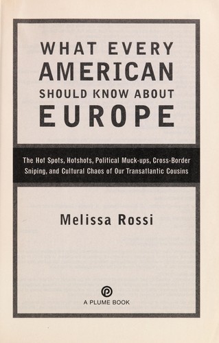 Cover for What every American should know about Europe