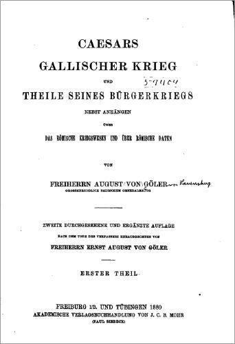 Cover for Caesars Gallischer Krieg und Theile seines Bürgerkriegs