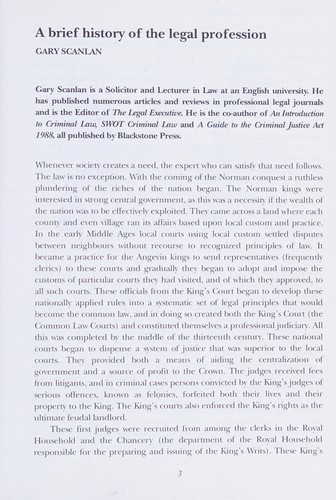 Cover for The Legal Profession, 1996 (Blackstone's Guide)