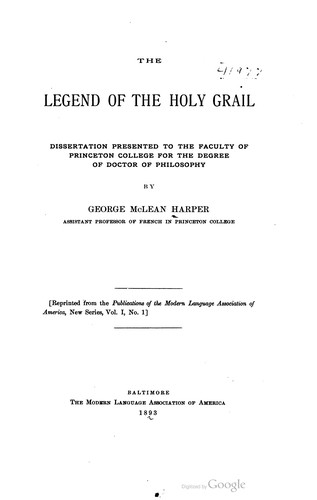 Cover for The legend of the Holy Grail