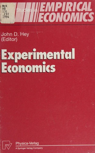 Cover for Experimental Economics (Studies in Empirical Economics)