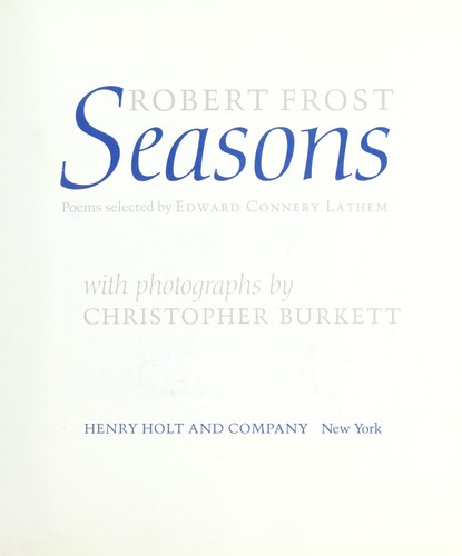 Cover for Seasons