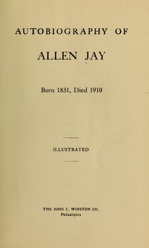 Cover for Autobiography of Allen Jay...