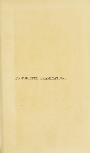 Cover for Description and explanation of the method of performing post-mortem examinations in the dead-house of the Berlin Charit©♭ Hospital