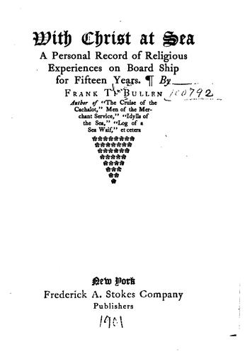 Cover for With Christ at sea