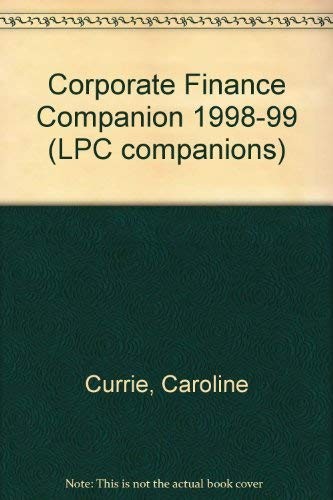 Cover for Corporate Finance Companion (LPC Companions)