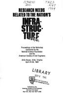 Cover for Research Needs Related to the Nations Infrastructure