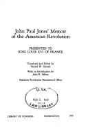 Cover for John Paul Jones' Memoir of the American Revolution presented to King Louis XVI of France