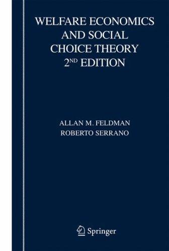 Cover for Welfare Economics and Social Choice Theory, 2nd Edition