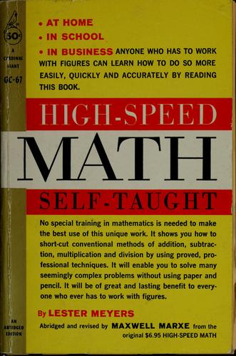 Cover for High-speed math self-taught