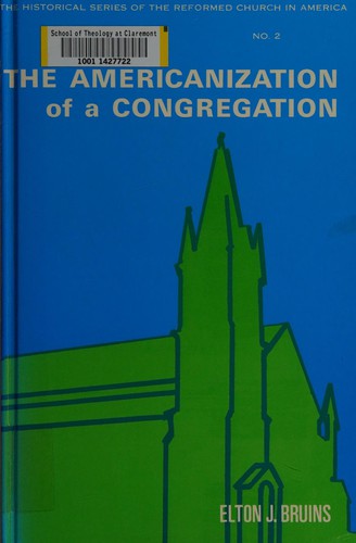 Cover for The Americanization of a congregation