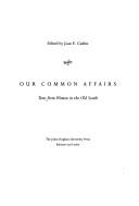 Cover for Our common affairs