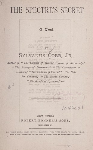 Cover for The spectre's secret