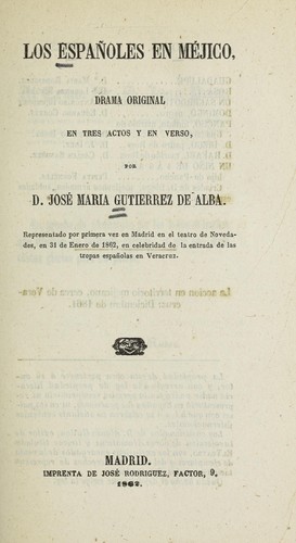 Cover for Los españoles en Méjico