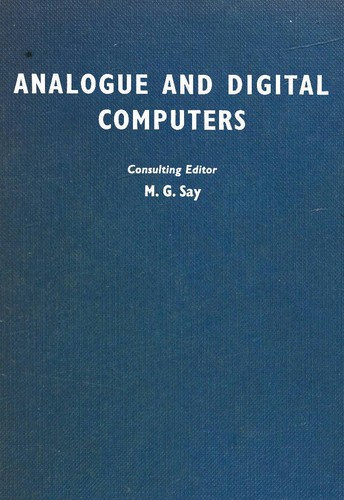 Cover for Analogue and digital computers.