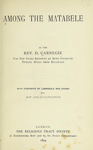Cover for Among the Matabele