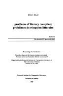Cover for Problems of literary reception