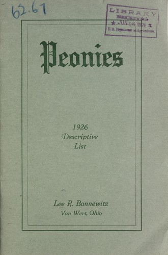 Cover for Peonies