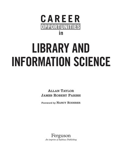 Cover for Career opportunities in library and information science