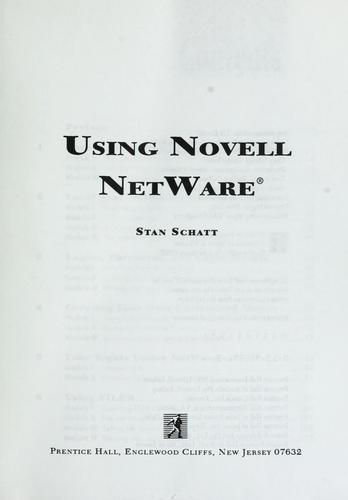 Cover for Using Novell Netware