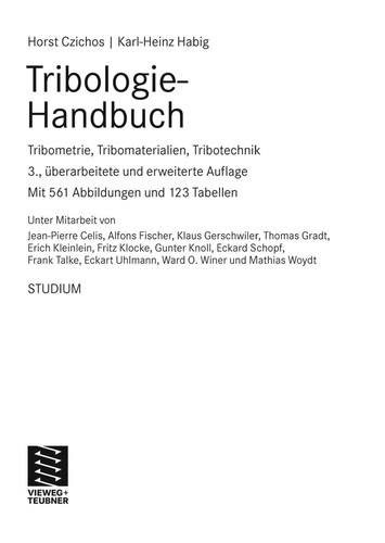 Cover for Tribologie-Handbuch