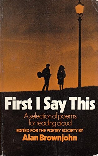 Cover for First I say this