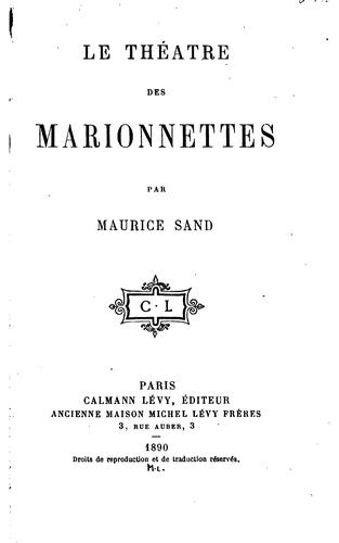 Cover for Le théâtre des marionnettes