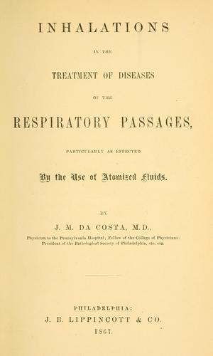 Cover for Inhalations in the treatment of diseases of the respiratory passages